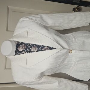 Bebe VINTAGE  Textured Cotton 1980 Padded Shoulder Jacket